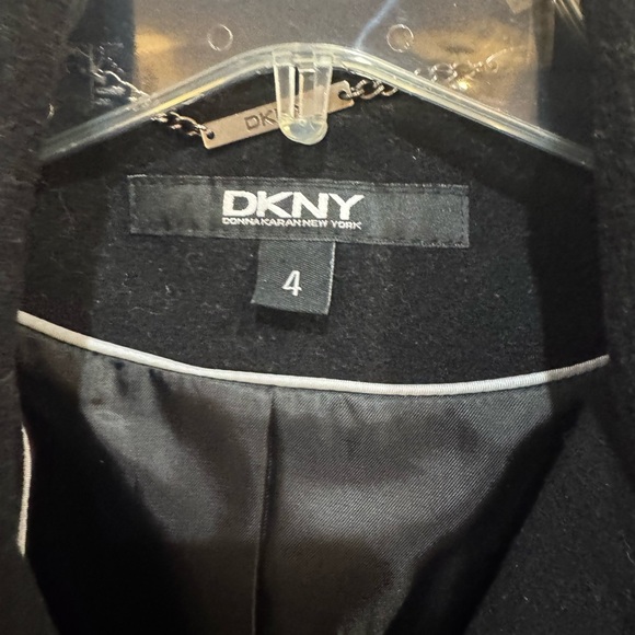 DKNY Women's Elegant Black Peacoat - Picture 2 of 6